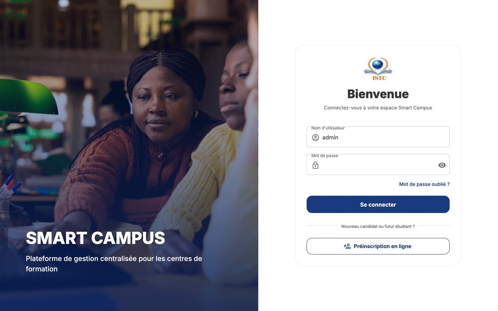 La page de connexion