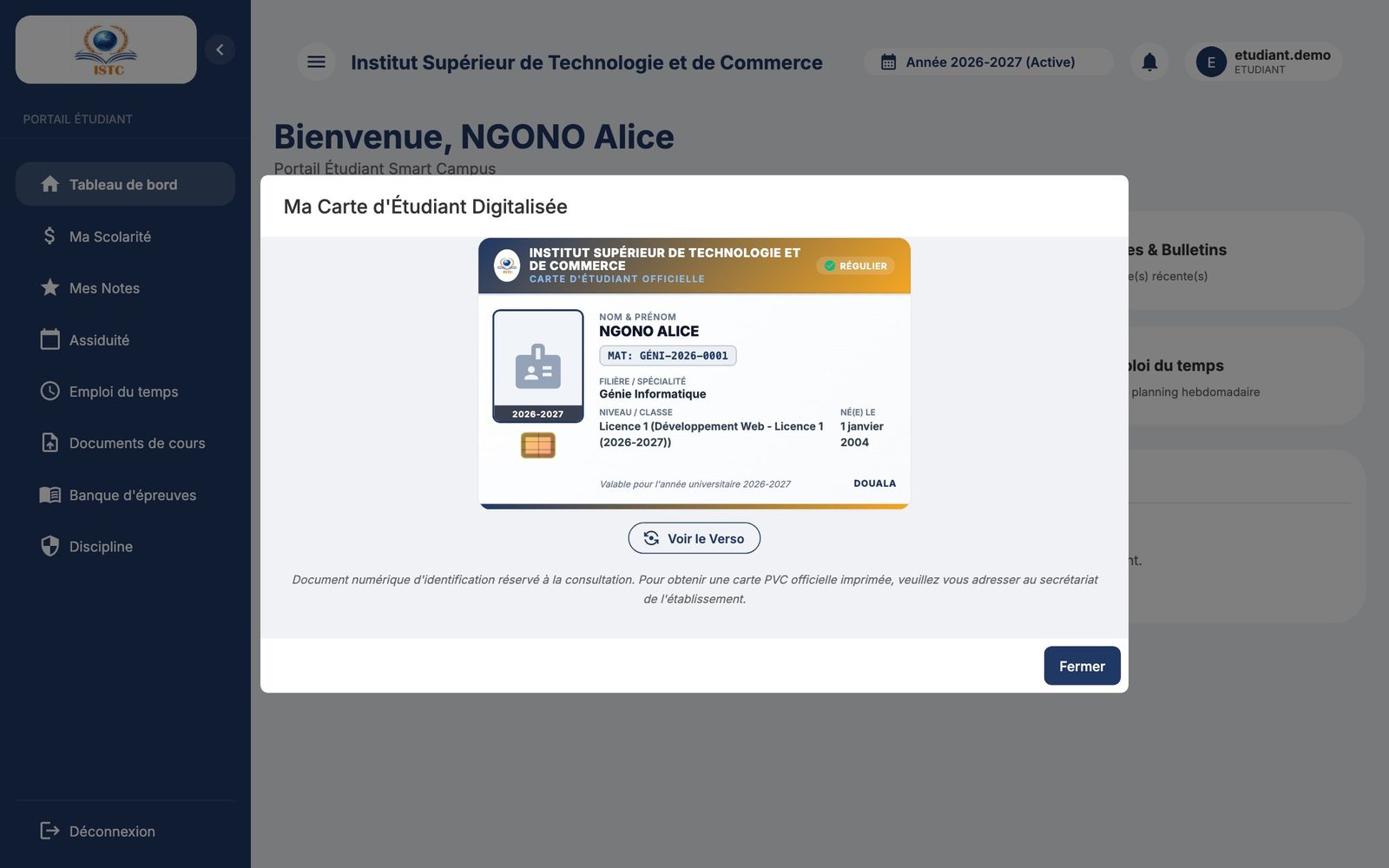 La carte d'étudiant digitalisée